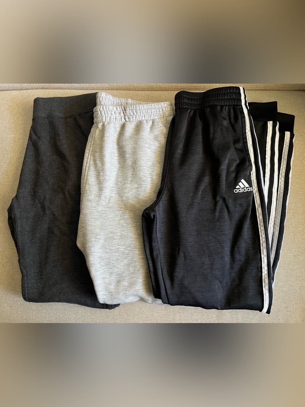 Boys size L joggers (3 pairs)